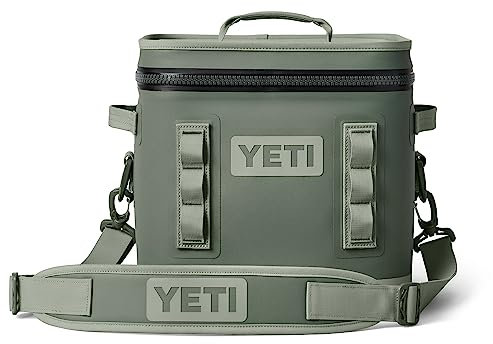 YETI Hopper Flip 12 Cool Bag, Portable & Insulated Backpack Cooler, Camp Green
