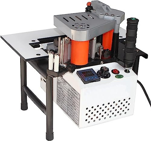 Banding Machine, Curve Straight Edge Bander, Portable Woodworking Edge Banding Machine, Double-Sided Glue Speed Adjustable
