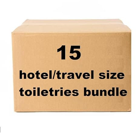 15 hotel travel size toiletries bundle B&B Guest House shampoo conditioner soap shower gel lotion etc for pampering or travelling