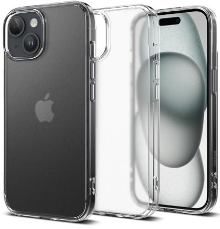 Ringke Fusion [Anti-Fingerprint] Compatible with iPhone 15 Plus Case, Frosted Hard PC Anti-Scratch Back Shockproof TPU Bumper Protective Phone Cover - Matte Clear
