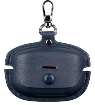Leather Eaubuds Case Cover for Sony WF-1000XM5 Wireless Earbuds Protector Anti-Scratch Anti-Fall Protective Cover for WF-1000XM5 Case 2023 Earphone Accessories (dark blue)