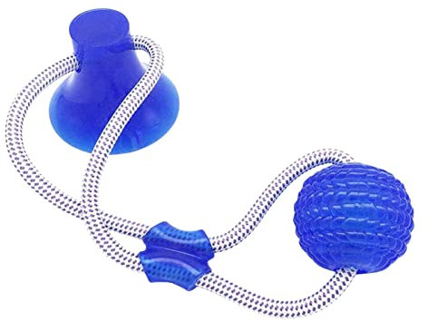 ARIOU Jouet à mordre molaire pour animal de compagnie, corde à balle en caoutchouc, jouet à ventouse pour chien, jouet à mâcher interactif pour chiot pour le nettoyage des dents, bonne élasticité