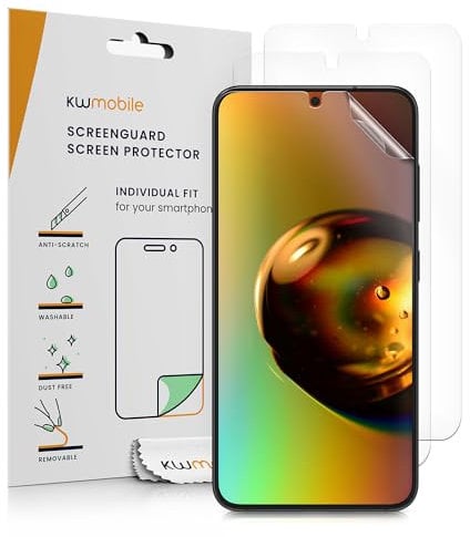 kwmobile 3X Displayschutzfolie kompatibel mit Samsung Galaxy S24 Folie - klare Schutzfolien Set in transparent