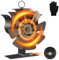 Jasfyee Ventilador de Estufa, 6 Aspas Ventilador Para Estufa de Leña, Alimentado por Calor Silencioso Circulante de Aire Caliente, Ventilador de Estufa de Leña Para Leña/Quemador de Leña/Chimenea