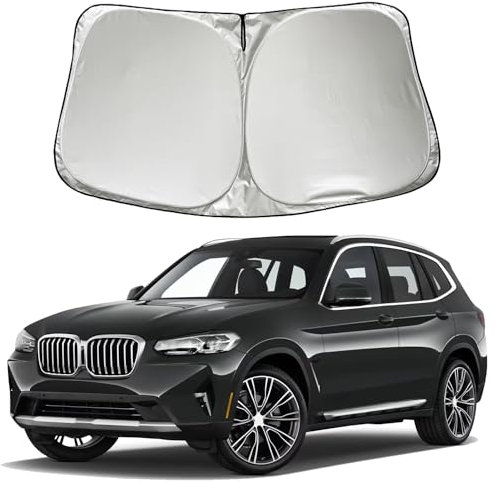 SZYUCHEN Parasol para Parabrisas de Coche Compatible con BMW X3 M40i M Sport 2025 2024 2023 2022 2021 2020-2011 SUV Accesorios, Visera para Ventana Delantera de Coche