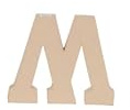 Décopatch AC864Cpack - Packung 3 Träger aus Pappmaché, Buchstabe M, aus Pappmaché, 23,7x2,5x20 cm, Kraftbraun, 1 Pack