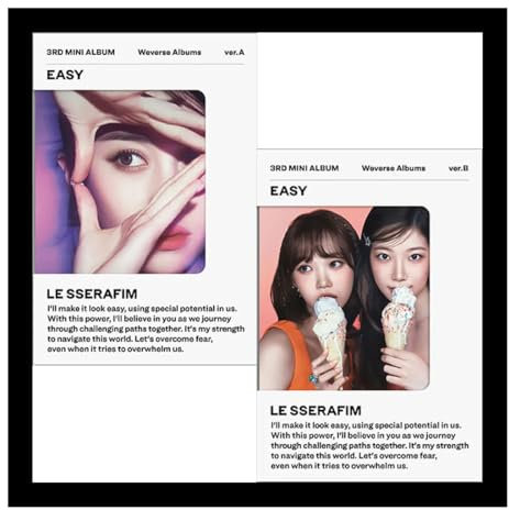 (WEVERSE ALBUMS Ver.) LE SSERAFIM EASY 3rd Mini Album (A + B - 2 Ver Set+1ea Store Gift Photo Card) K-POP SEALED