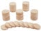 DELORIGIN 50Stück 2.5cm Natürliche Runde Holzscheiben Unfertige Holzkreise Buchenholz Runde Stücke Unvollendete Holzkreise Scheiben für Basteln Hängende Dekoration Weihnachtsschmuck DIY Heimdekoration