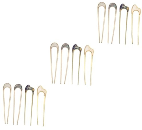 FRCOLOR 12 forcine per capelli a forma di U, stile retrò, forcelle per capelli, forcelle per capelli, forcine giapponesi, forcine per capelli in lega vintage