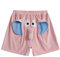 FGFD&OU Pantaloncini Pigiama da Uomo e Donna Shorts Divertenti da Unisex Oversize Morbide Pantaloni Corti Pigiama Pantalone Corto Bermuda Casual Estivo Regali Divertenti (Rosa, XXL)