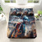 Outdoor-Sport-Motocross Design Spannbettlaken 180x200cm Weiche Mikrofaser Boxspringbett Bettlaken, Dekorativer Stoff Spannbetttuch, Rund-um Elastischem Gummizug, für Matratzen von 5-30 cm