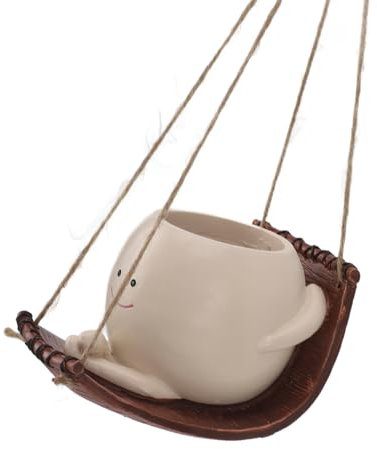 Yechiry Fioriere per la Testa di Fiori in Resina Appesi, Pentola per Fioriera da Viso Fioriera Decorativa Innovativa Carina Multiuso per Piante di Serpente Filodendro Collana di Perle