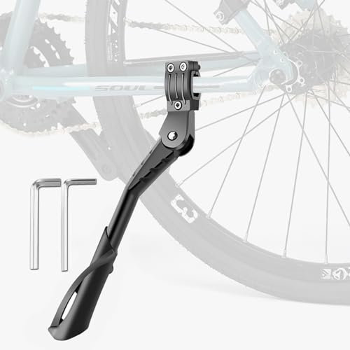 Half Forest Fahrradständer Mountainbike Fahrradständer Hinterrad Höhenverstellbarer Seitenständer 24-29 Zoll Mit 2 Inbusschlüsseln Für E-Bikes, Sportbikes, Mountainbikes, Wanderräder, Citybikes
