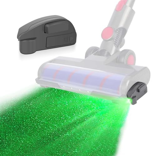 Bewinner Universal Staubsauger LED Licht mit Staubanzeige - Kopfzubehör für mikroskopischen Staub, Tierhaare & Katzen- und Hundehaare