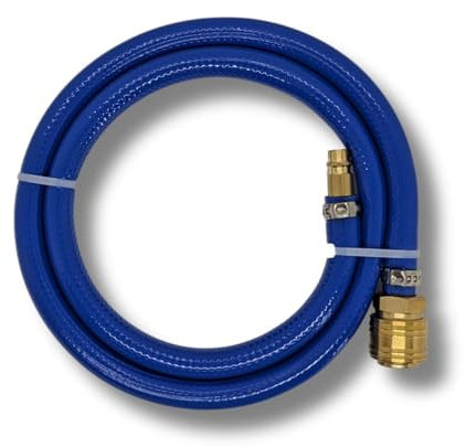 Lumonic 1m Druckluftschlauch mit Schnellkupplung I 9mm I fertig konfektioniert I flexibel, abriebfest und gewebeverstärkt I PVC Druckluftverlängerung I Dose & Stecker