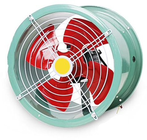 WGzxpddpIy Ventilador Industrial, Ventilador Industrial de Alta Velocidad de 10 Pulgadas, Almacén, Taller, Garaje, Gimnasio, Patio con Cubierta de Ventilador, Verde, Ventilador de pie