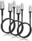 Short USB C Cable 50CM 3Pack, 0.5M USB A to USB C Cable Nylon Braided Type C Charger Cable 3A Fast Charging for iPhone 16/15 Pro Max, Galaxy S24 S23 Ultra, M13, Pixel 8, Redmi Note 11, iPad Pro 2022