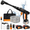 Cordless High Pressure Washer, 21V 45 Bar/652 PSI Battery Power Washer with 2PCS 3.0Ah Battery, 6-in-1 Adjustable Nozzle, 5m Hose, Portable Jet Washer Electric for Car/Floor/Garden Cleaning & Watering
