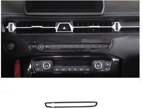 SSNAWBA Kompatibel mit 2019–2022 Toyota GR Supra MK5 A90, ABS-Kohlefaser, Auto-Center-Steuerung, Lautstärkeregler, Rahmenverkleidung, Aufkleber, Autoverkleidungszubehör Interior accessories(Carbon fib