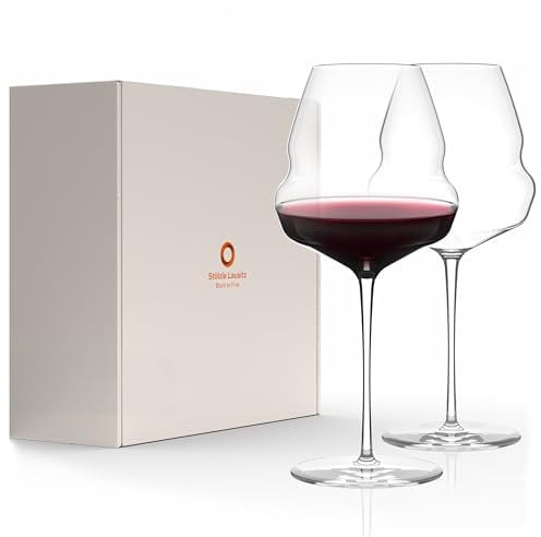 Stölzle Lausitz CoCoon Burgunderkelch 2-Set aus hochwertigem Glas in der Farbe klar mit einem Volumen von 0,71 L, 4710000