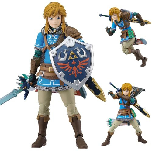 Link-Figur – 15 cm Super Action-Statue, Kampfhaltung, bewegliche Gelenke, Charaktermodell mit Zubehör, Desktop-Dekoration, Sammlerstück, Geschenke für Fans