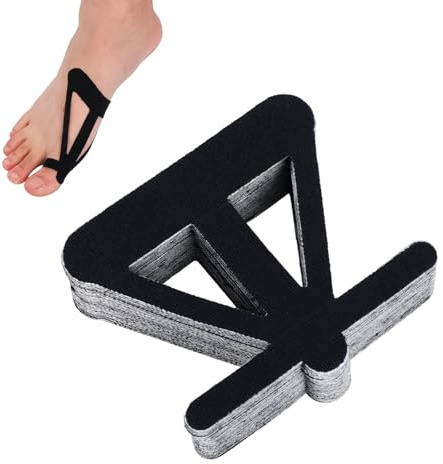 40stk Kinesiologie Tape für Zehen, Vorgeschnitten Großzehen Unterstützungs Streifen Atmungsaktiv & Wasserdicht Sport Tape Elastischer Athletik Sticker für Füße Muskeln Unterstützung (Schwarz)