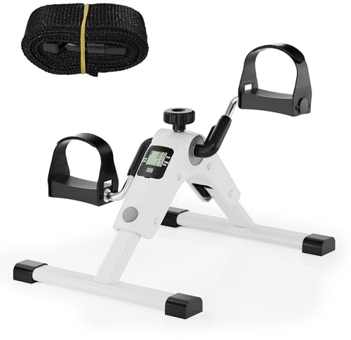 MOMODA Untertisch-Fahrradpedaltrainer mit LCD-Display, tragbarer Mini-Heimtrainer für Arm und Bein