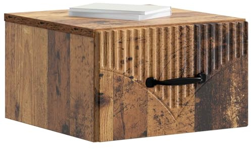 vidaXL Wandmontierter Nachttisch 2 pcs Altholz 34,5 x 33 x 20 cm, Schlafzimmermöbel, rechteckiger Nachttisch, praktischer Stauraum, platzsparender Tisch, idealer Organizer