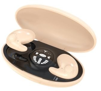 Wireless Sleep Earbuds Noise-reducing Bluetooth in-ear Headphones (Beige)