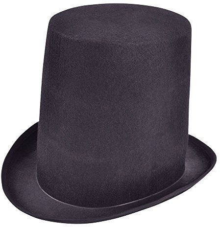 Chapeau de poêle extra haut Halloween, Noir