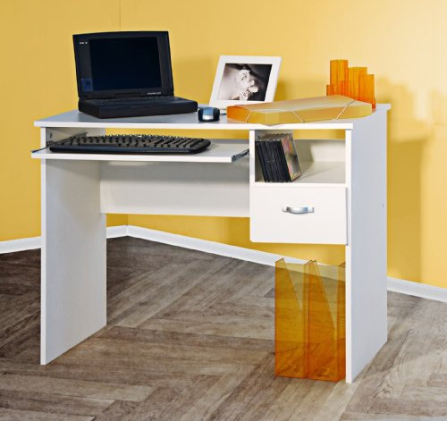 Möbeldesign Team 2000 Schülerschreibtisch Computertisch PC-Tisch weiß 8049-1