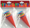 12x Kleine Schultüten Deko bunt Höhe 12 cm oberer Durchmesser 4 cm