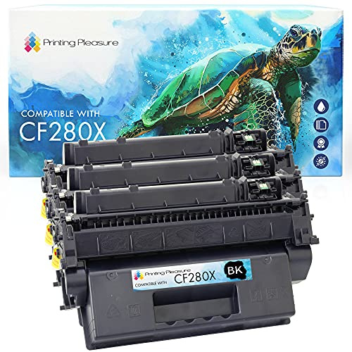 Printing Pleasure 3 Toner kompatibel zu CF280X 80X für HP LaserJet Pro 400 M401A M401D M401DN M401DNE M401DW M401N MFP M425DN MFP M425DW - Schwarz, hohe Kapazität