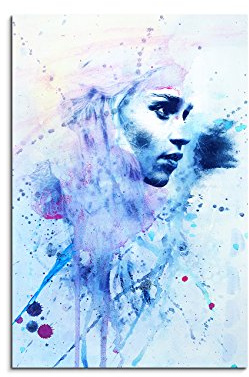 Paul Sinus Art Daenerys_Targarye_II_90x60cm Wandbild Aquarell Unikat Kunst Bild wie Gemälde Kunstdruck