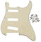 FLEOR 8-Loch SSS ST Pickguard E-Gitarre Scratchplate mit Schraube für Vintage Style ST Gitarrenteile, 3-lagige Creme