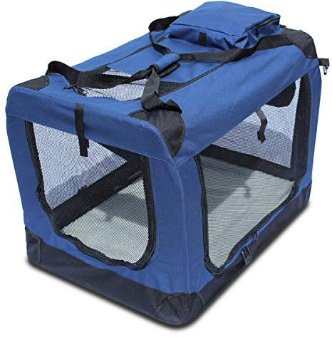 YATEK Faltbarer Hundetransporter mit seitlichen und oberen Eingängen mit hoher Sichtbarkeit, Komfort und Sicherheit für Ihr Haustier, Verschiedene Größen (Größe XL (81,3 x 58,4 x 58,4 cm))