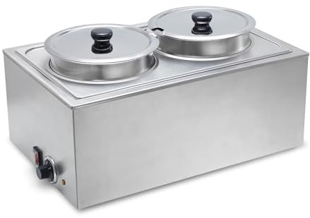 SYBO ZCK Bain Marie - Scaldavivande 2 contenitori rotondi 2 Round Section without Tap Silver