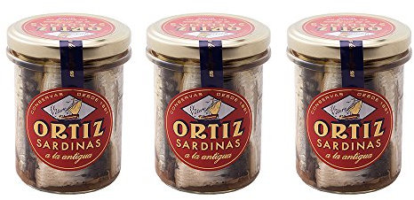 Ortiz Sardinas A La Antigua - Sardinen InOlivenöl 3er Pack (3 x 190 g)