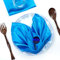 MDS 50 Stück Hochzeit Satin 30,5 x 30,5 cm quadratische Abendessen Servietten oder Taschentücher für Hochzeit Bankett Dekoration – Blau