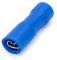 Heschen Kabelklemme für 1,5-2,5mm² (16–14 AWG), Vinyl vollisoliert, 2,8 x 0,5mm, Blau, 100 Stück