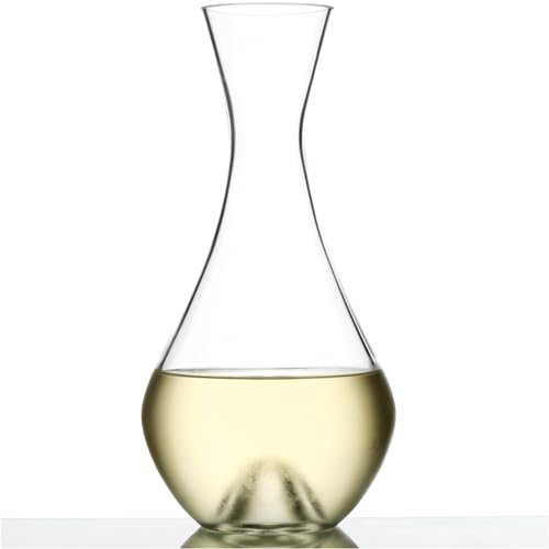 Stölzle Lausitz Weinkaraffe Fire Mundgeblasen/Edle Wein Karaffe 600 ml/Hochwertige Karaffe Glas geeignet als Karaffe Wein, Wasserkaraffe, Karaffe für Limonade