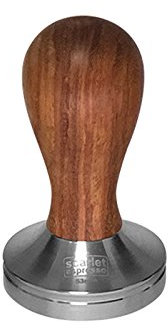scarlet espresso | Tamper »Classic«, stilvoller Espresso-Stempel mit ergonomischem Griff aus Edelholz, für perfekten Espresso, Barista-Werkzeug (53 mm, Rosenholz)