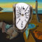Lafocuse Lautlos Salvador Dali Uhr, Geschmolzene Uhr Ohne Tickgeräusche, Tischuhren Modern Schmelzende Uhr Deko für Regale Schreibtisch 18x13x15cm