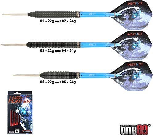 ONE80 Night Hunter 90% Tungsten Steeldarts 02-24g