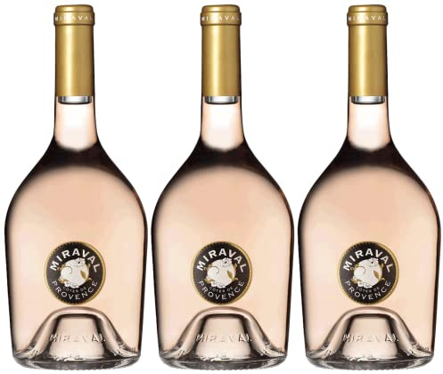 Château Miraval Cotes de Provence Rosé 3er Paket | 2021 | AOP | Roséwein aus der Provence (3 x 0.75l) | Trocken | Weine für jeden Geschmack von CAPREO