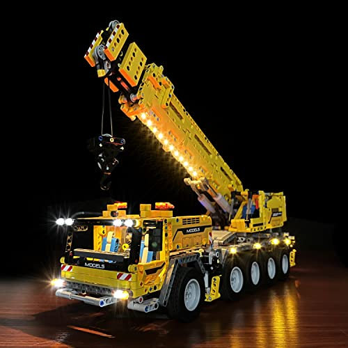 Upgrade Beleuchtung Licht Set für Mould King 13107, Led Beleuchtungsset Kompatibel mit Mould King Kran 13107 (Nicht Enthalten Modell)