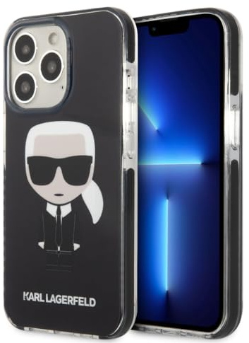 Karl Lagerfeld KLHCP13LTPEIKK Hülle für iPhone 13 Pro / 13 6,1 schwarz Iconik Karl