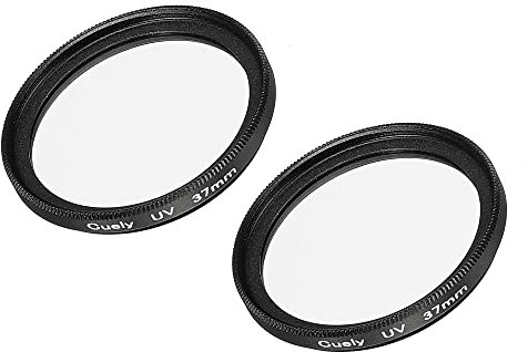 sourcing map 2 STK UV Objektiv Filter 37mm Slim Rahmen Mehrfach Beschichtete Objektivschutz Filter für Kamera Fotografie