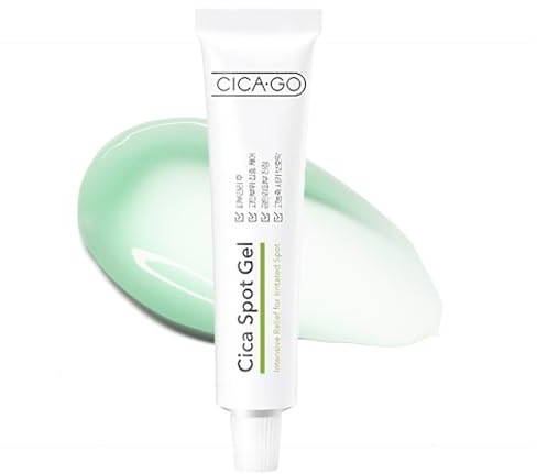 CICAGO Cica Spot Gel, Soothing Gel for Sensitive & Irritated Skin, Fast-Acting Relief, Blemish & Pimple Spot Treatment for Face, Centella Asiatica, Madecassoside, Korean Skin Care (0.88 oz, 25g)