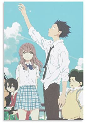 Japan Anime Mädchen Nishimiya Shouko Koe No Katachi A Silent Voice Poster 7 Bilder Druck Leinwand Poster Wandfarbe Kunst Poster Dekor Modern Home Artworks 30x45cm